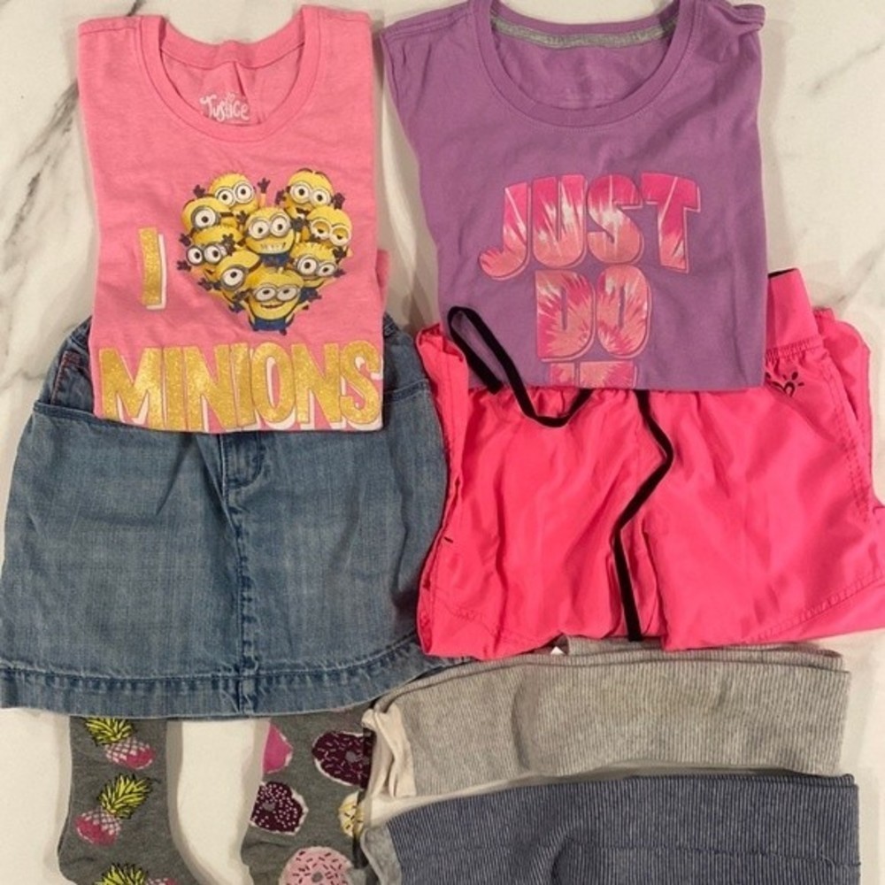 Kids Size 7/8 kids 8 Piece Bundle! Nike + Justice + Gymboree